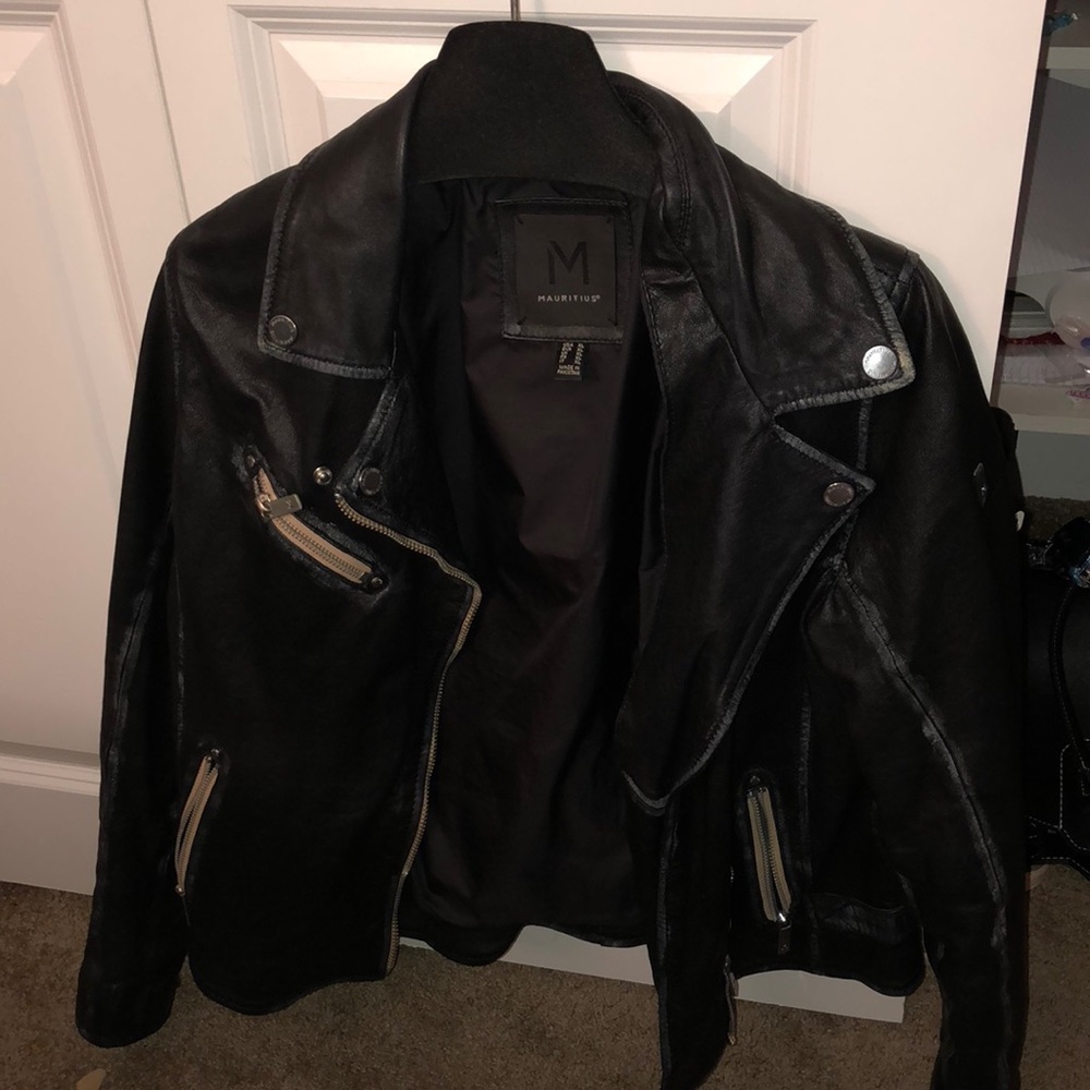 100% Real Lamb Leather Jacket size XL